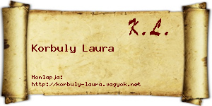 Korbuly Laura névjegykártya